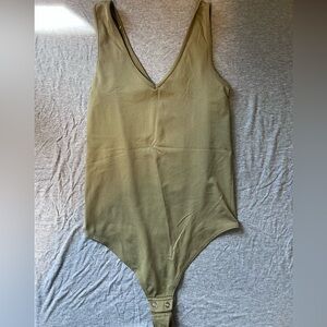 SO Green Bodysuit V-Neck Sleeveless
